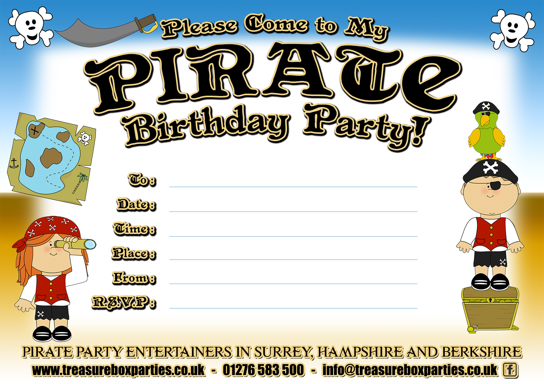 Pirate Party Game Instant Download Instant Printable (Instant Download) 