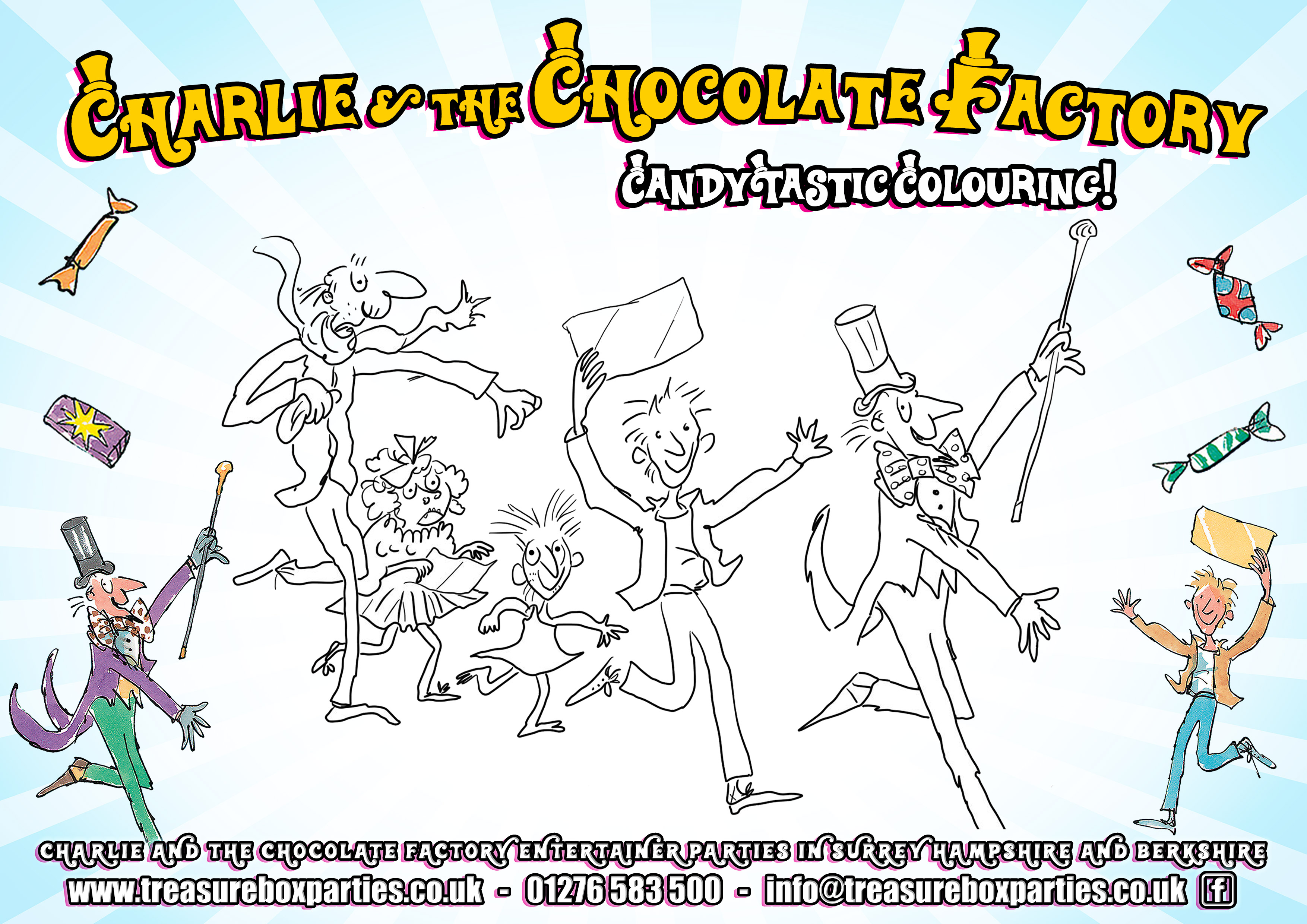 charlie and the chocolate factory coloring pages printable