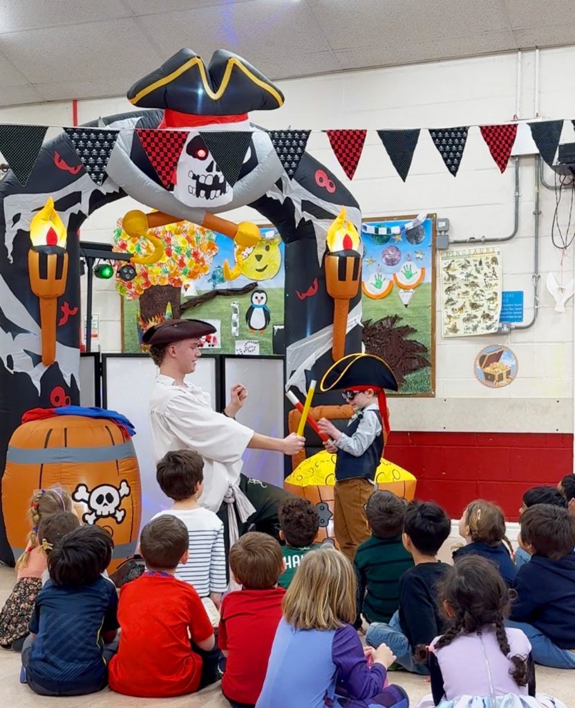 Pirate Party Entertainer Zak doing special magic show with the Birthday Boy!
