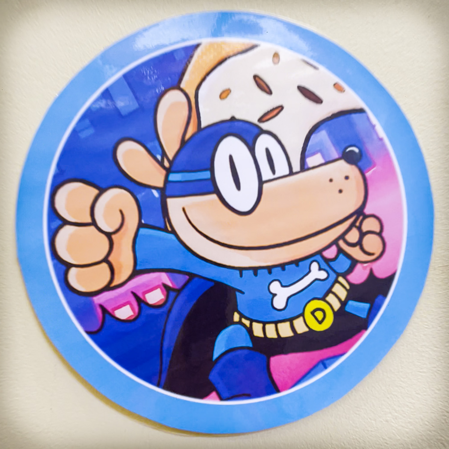 The Dog Knight Dog Man decoration used at a children’s birthday party in Farnborough