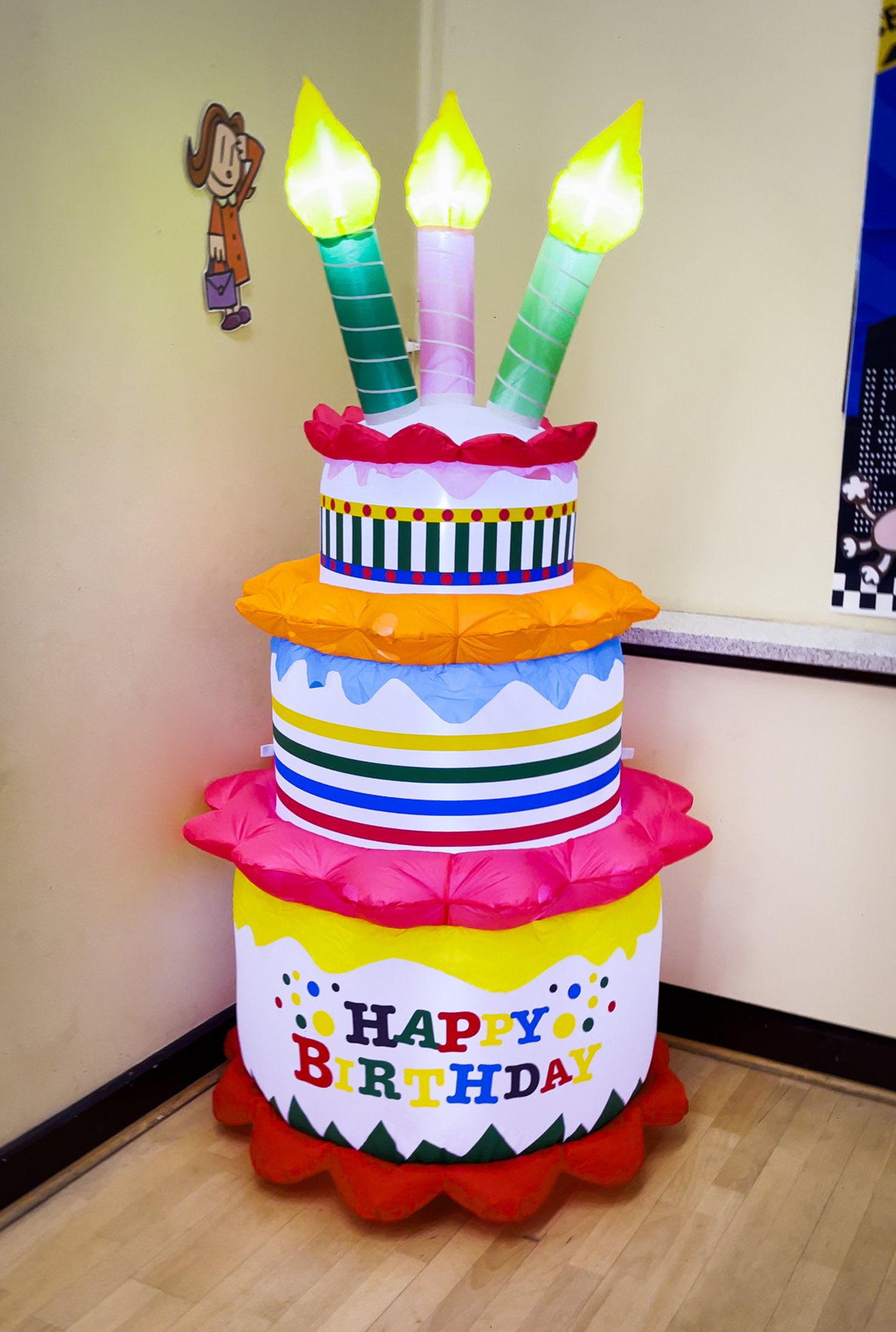 Inflatable Birthday Cake Decoration Free At our Dogman Party Camberley
